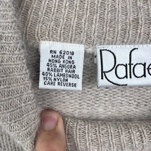 Vintage‎ Rafaella Angora Wool Blend Diamond Argyle Sweater Made in Hong K… - Picture 5 of 7